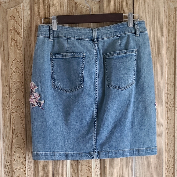 Distressed Demin Skirt - Picture 3 of 5